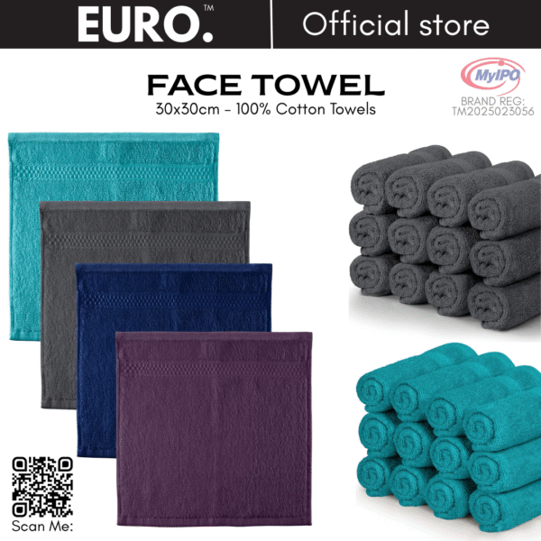 Face Towel 30x30cm High Quality Cotton