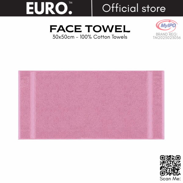 EURO Face Towel 30x50cm High Quality Cotton Yarn - Image 3