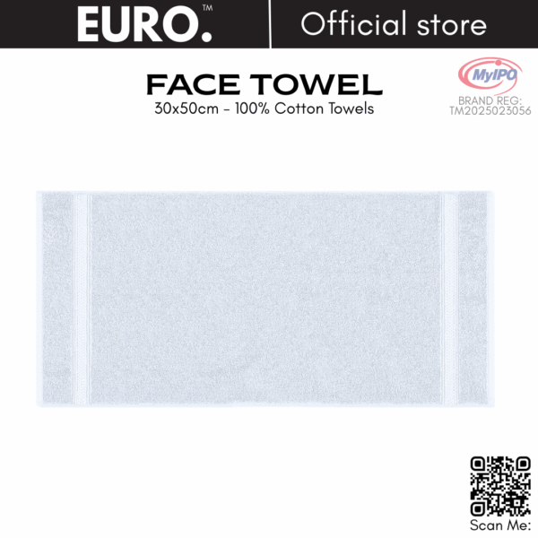 EURO Face Towel 30x50cm High Quality Cotton Yarn - Image 6