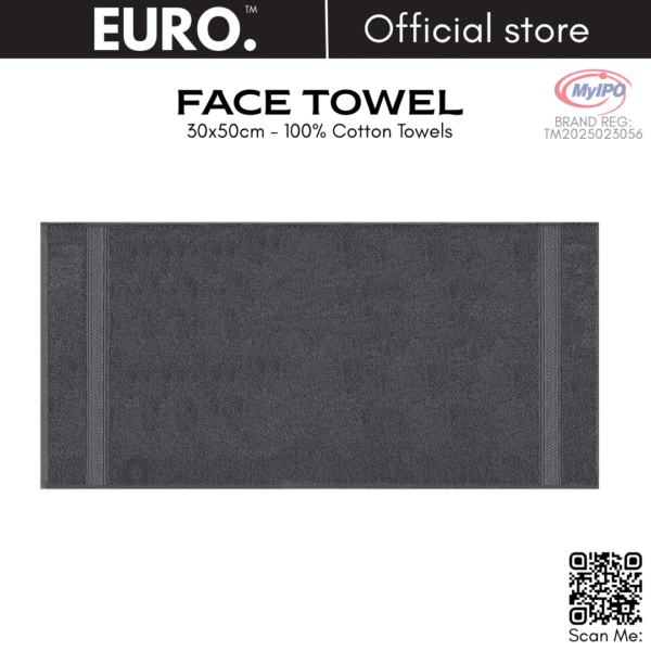 EURO Face Towel 30x50cm High Quality Cotton Yarn