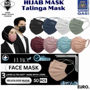 EURO HEADLOOP I Hijab Face Mask 50pcs Premium Headloop